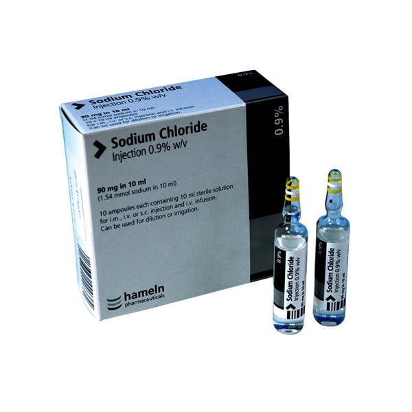 Sodium Chloride (Saline) 0.9% 10ml Ampoule 10pk
