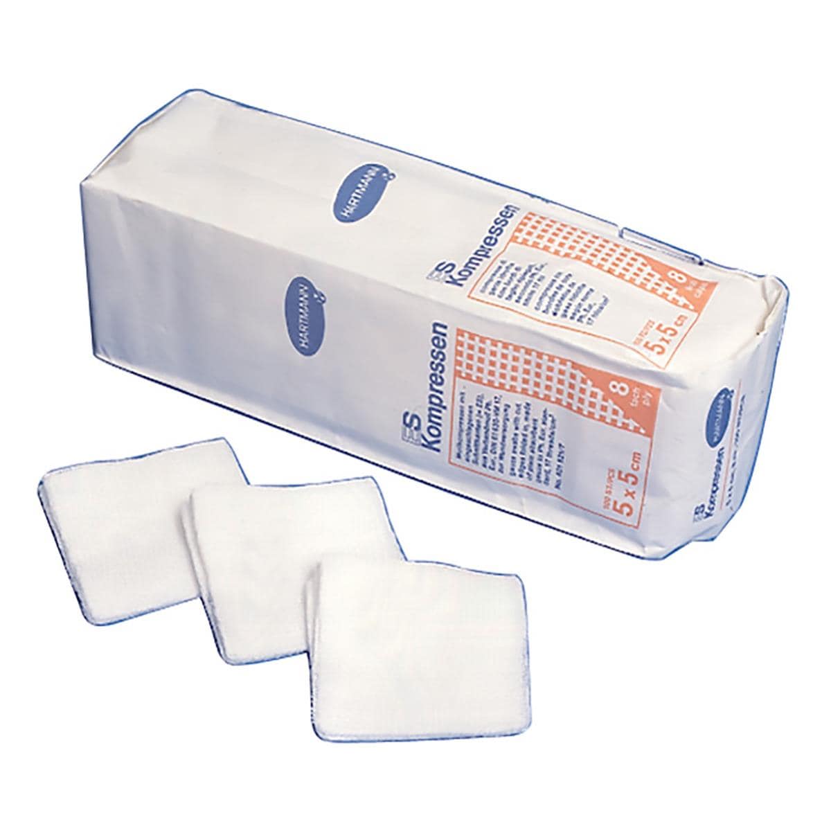 Hartmann Gauze Swabs 8-ply 5 x 5cm 100pk