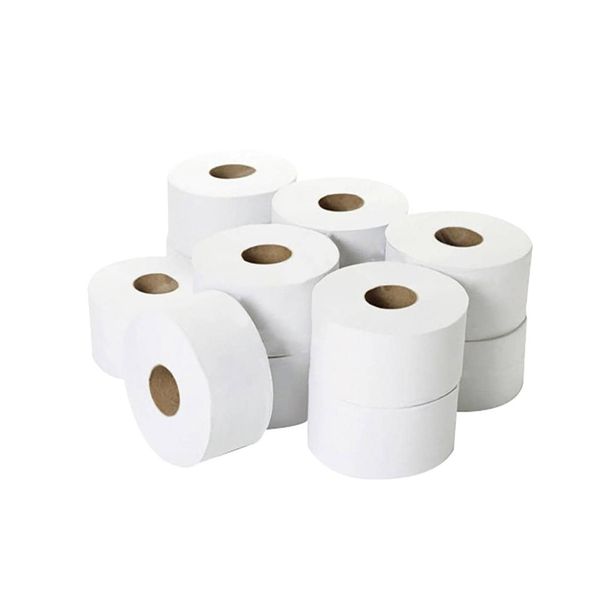 Mini White Jumbo Recycled Toilet Roll 2-Ply 12pk