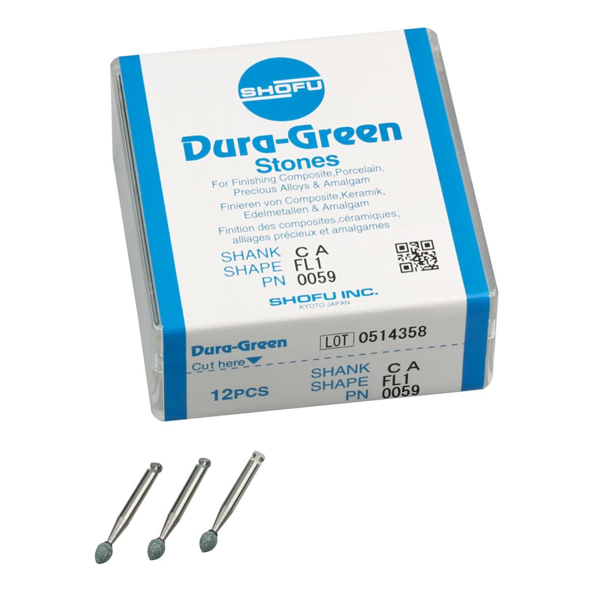 Dura-Green Polishing Stone FL1 0059 CA 12pk