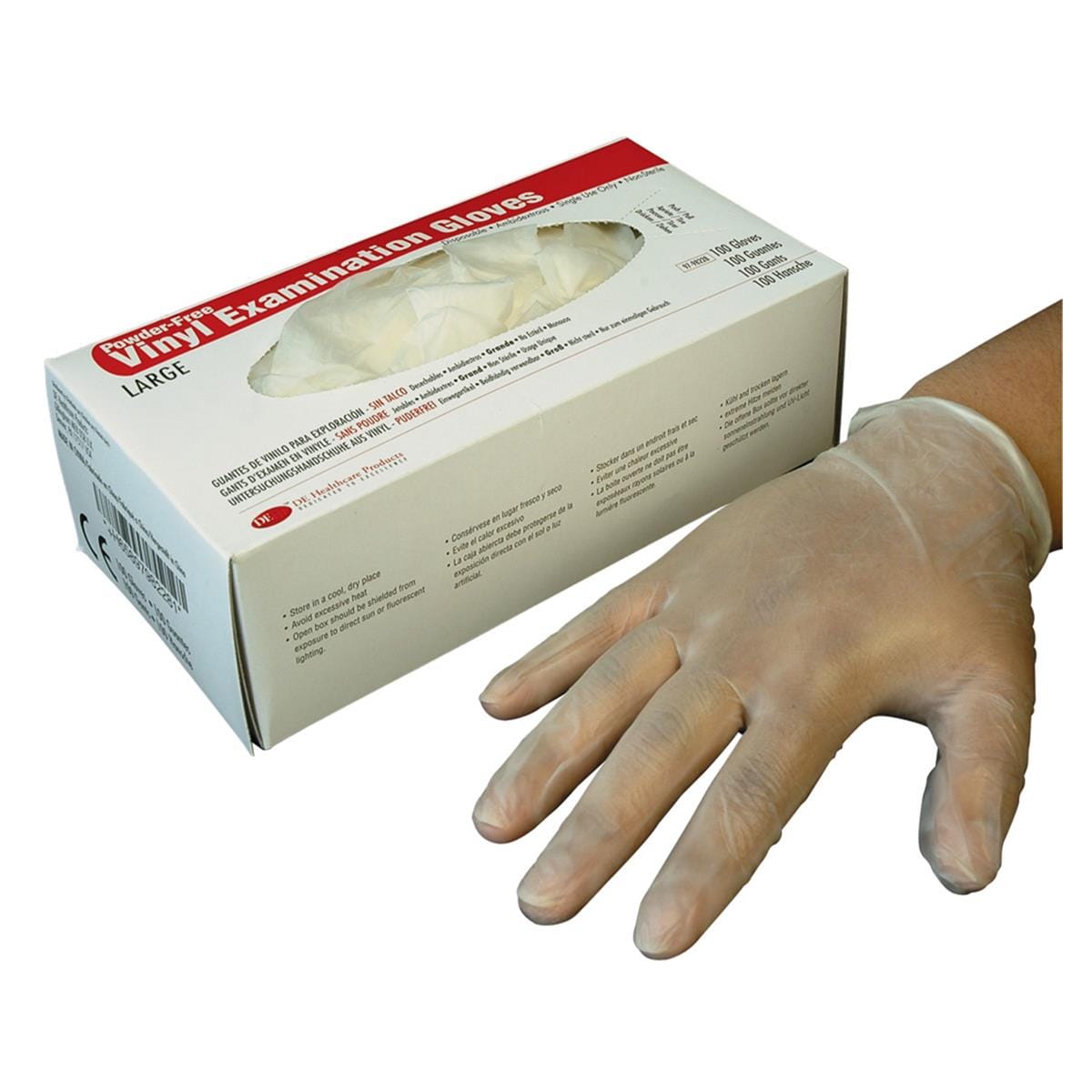 DEHP Gloves Vinyl Powder-Free Medium 100pk