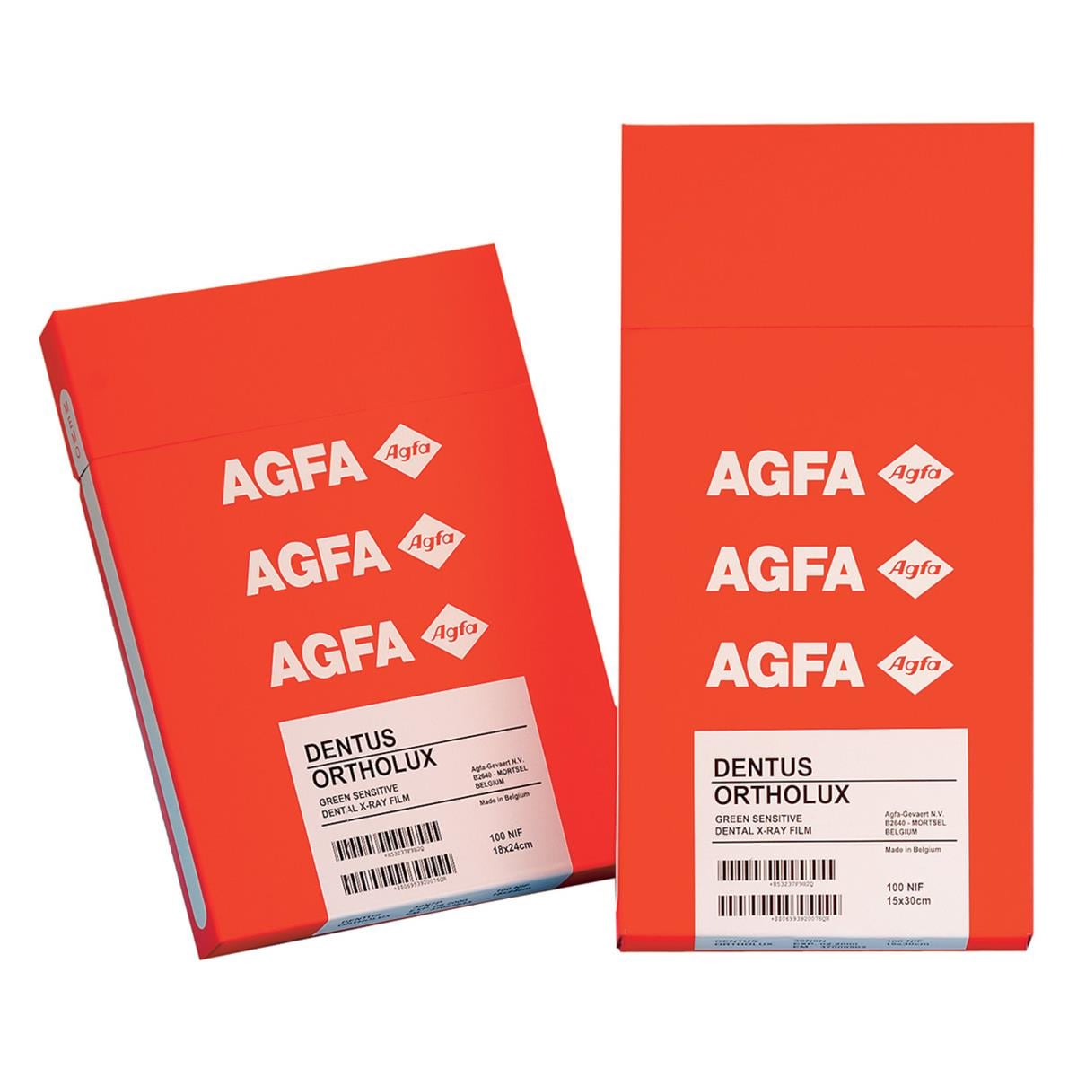 Agfa Ortholux Green Sensitive Film 15x30cm 100pk