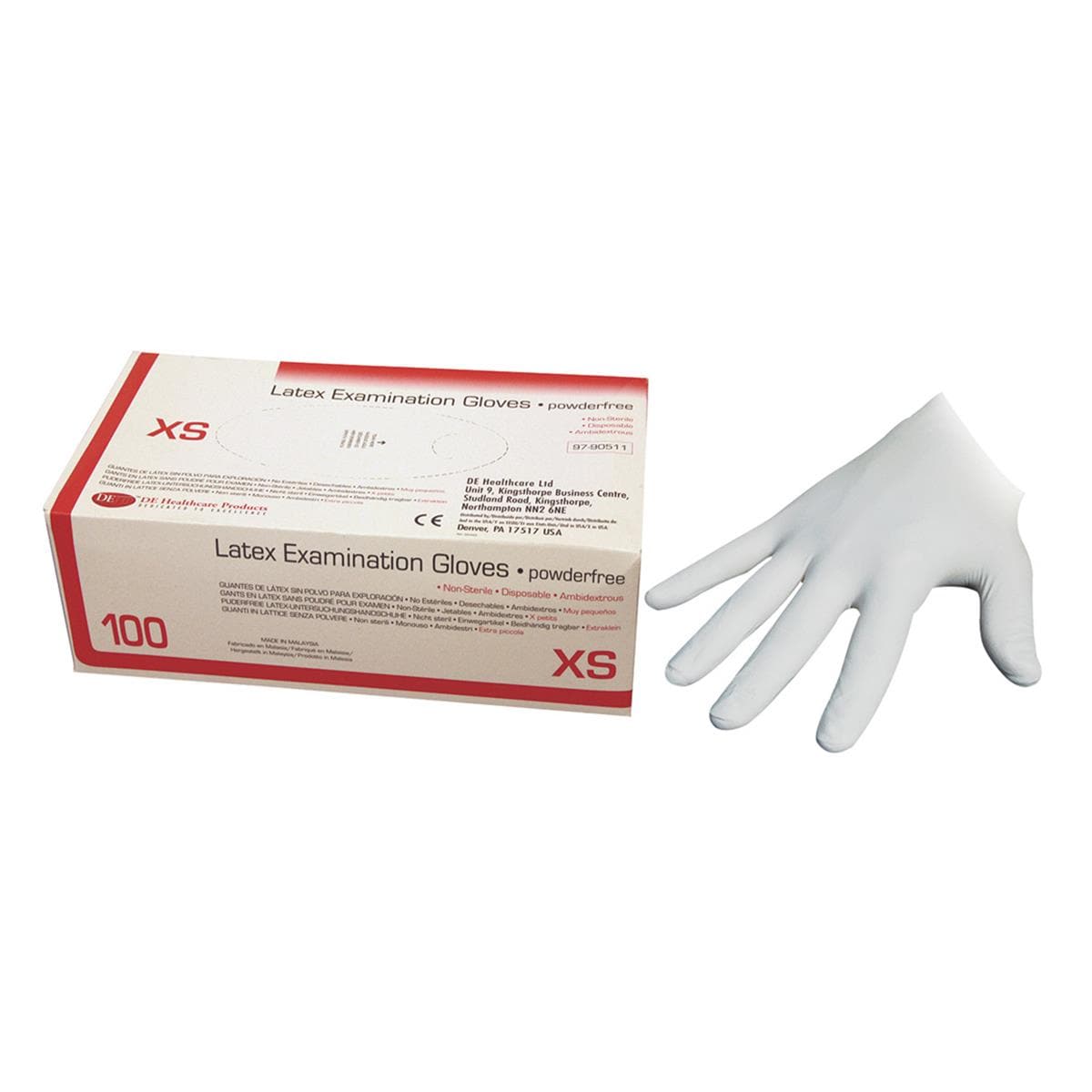 DEHP Gloves Economy Latex Powder Free X-Small 100pk