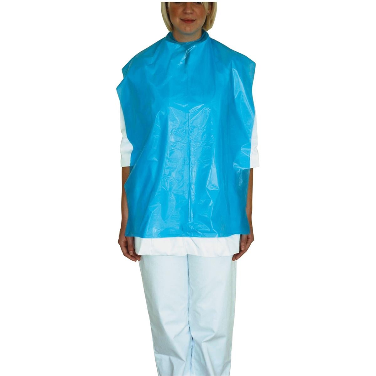 DEHP Patient Apron PE X/Long Blue 80x54cm 200roll - suitable for patient only