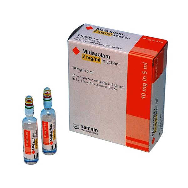 Midazolam Injection Ampoules 2mg/ml 10mg/5ml 10pk