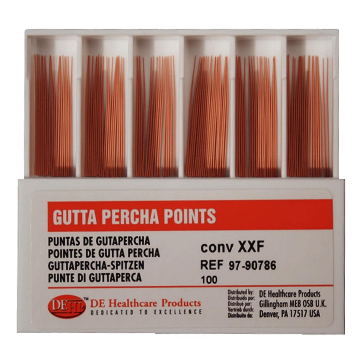 DEHP Gutta Percha Points XXFine 100pk