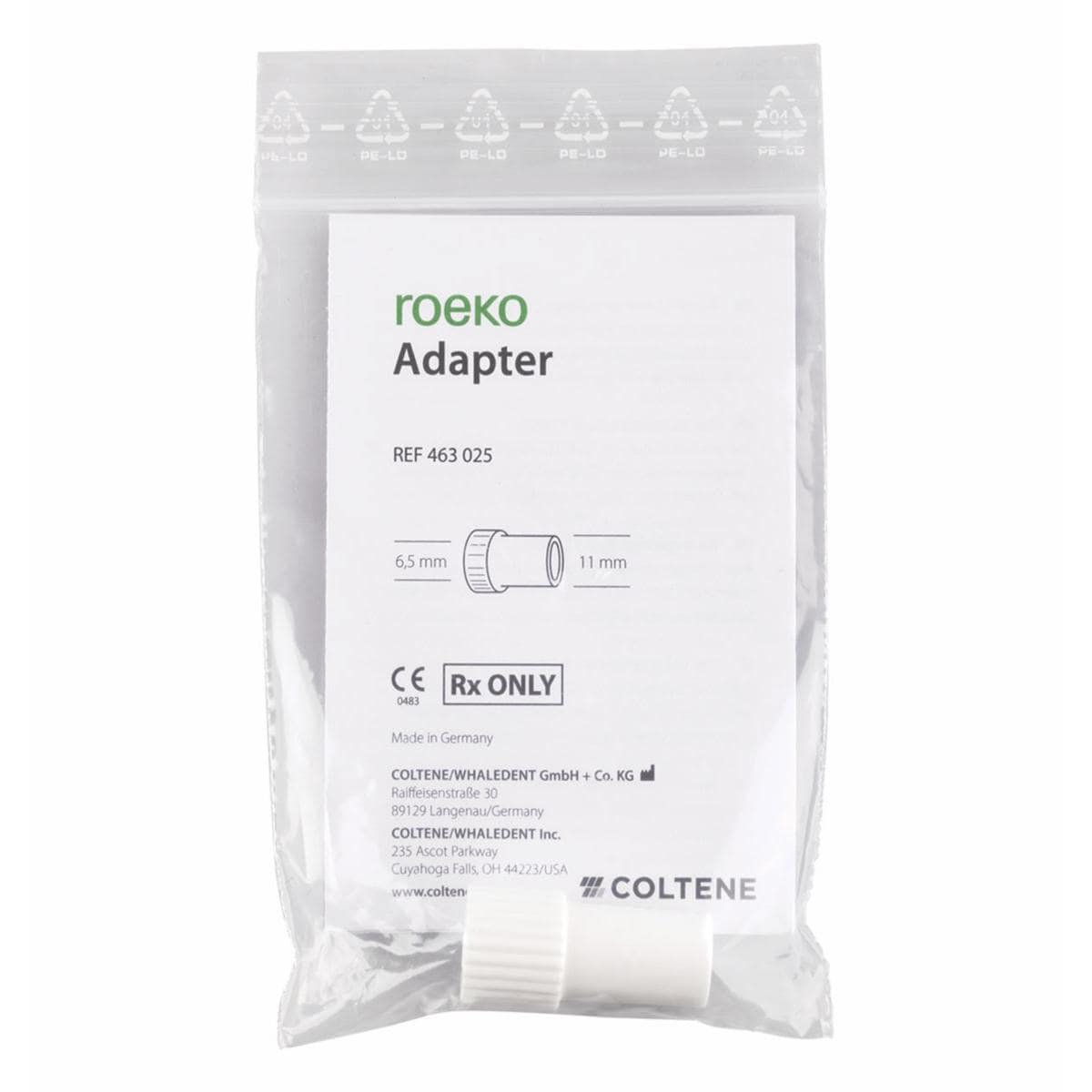 Roeko Aspirator Adaptor 6.5/11mm Single