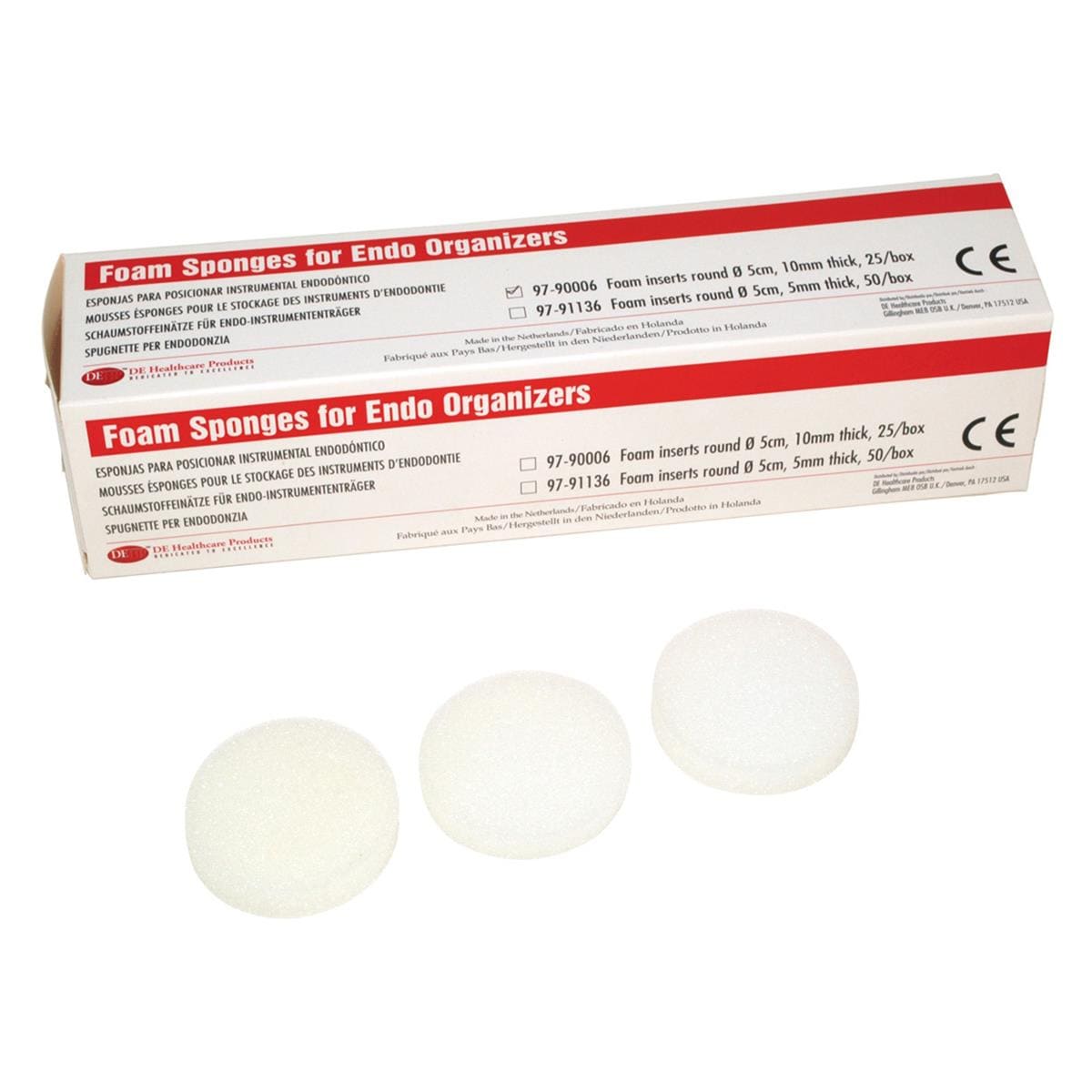 DEHP Foam Insert Round 1cm x 5cm for Endo Stand 25pk