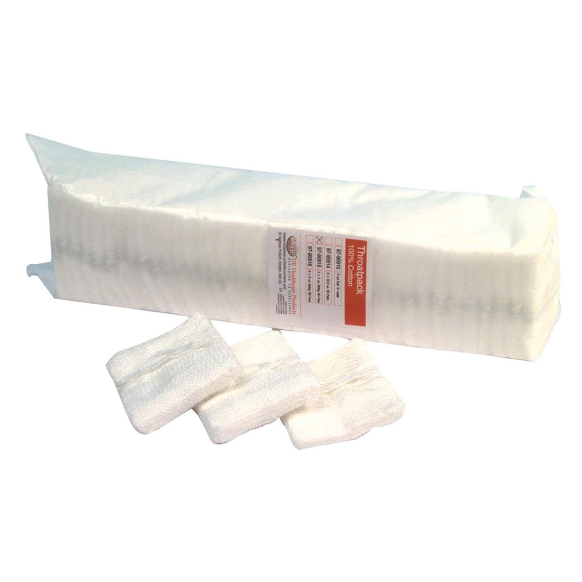 DEHP Throatpack with String 5 x 5cm 40pk