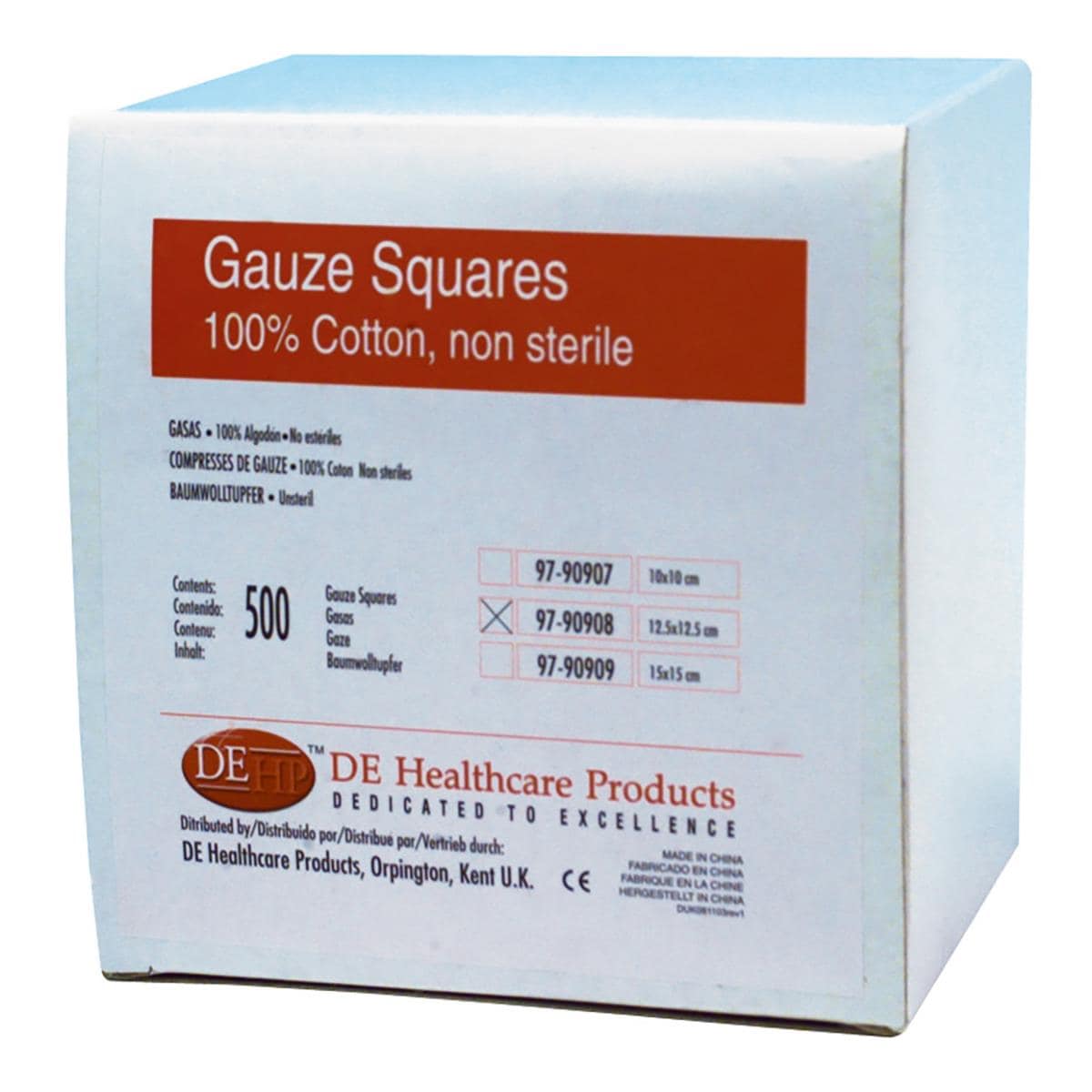 DEHP Gauze Square 12.5 x 12.5cm 500pk