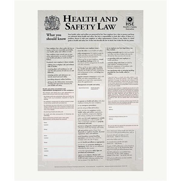 Health & Safety Law Stat Notice 60x43cm