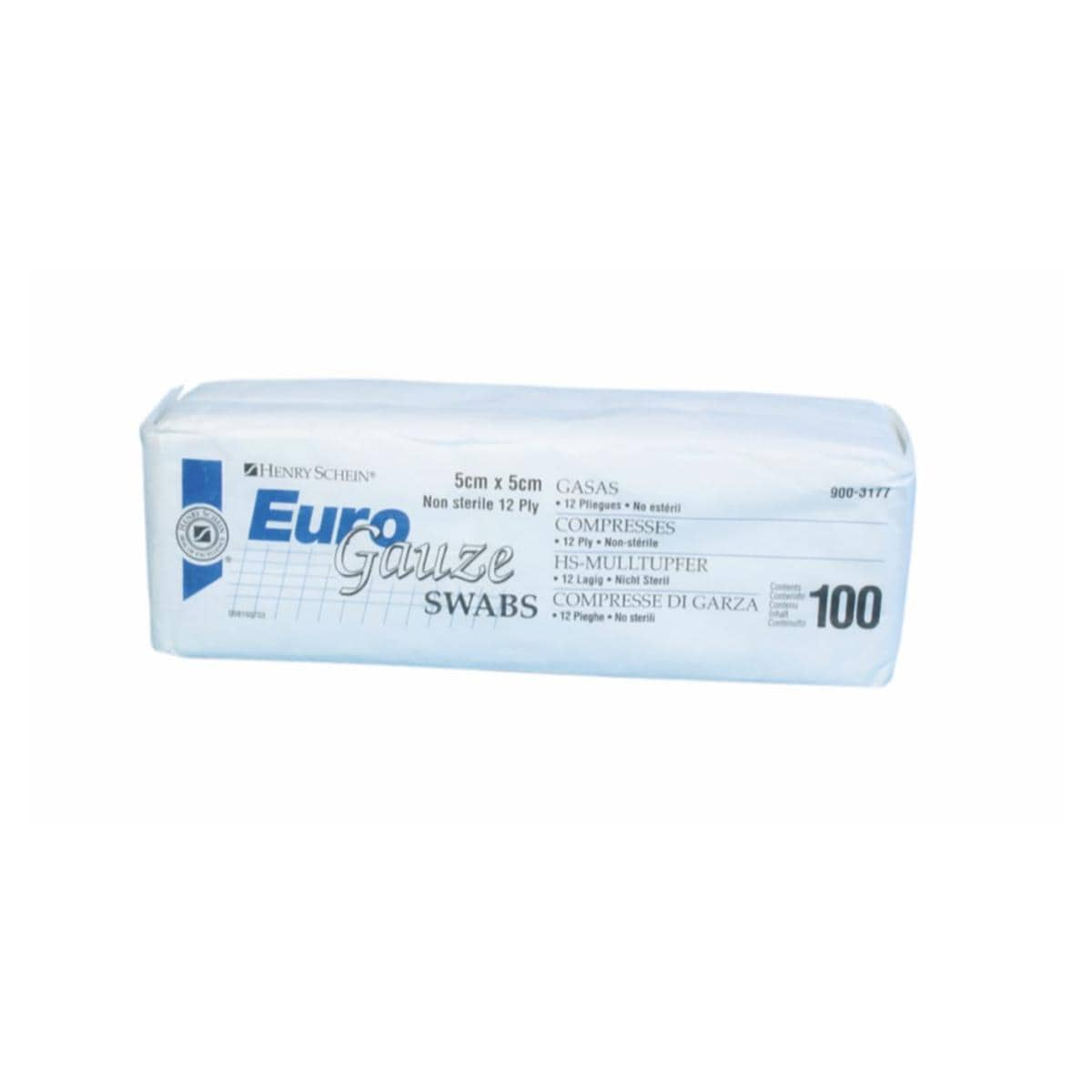 HS EuroGauze Swabs Non-Sterile 8-ply 5 x 5cm 100pk