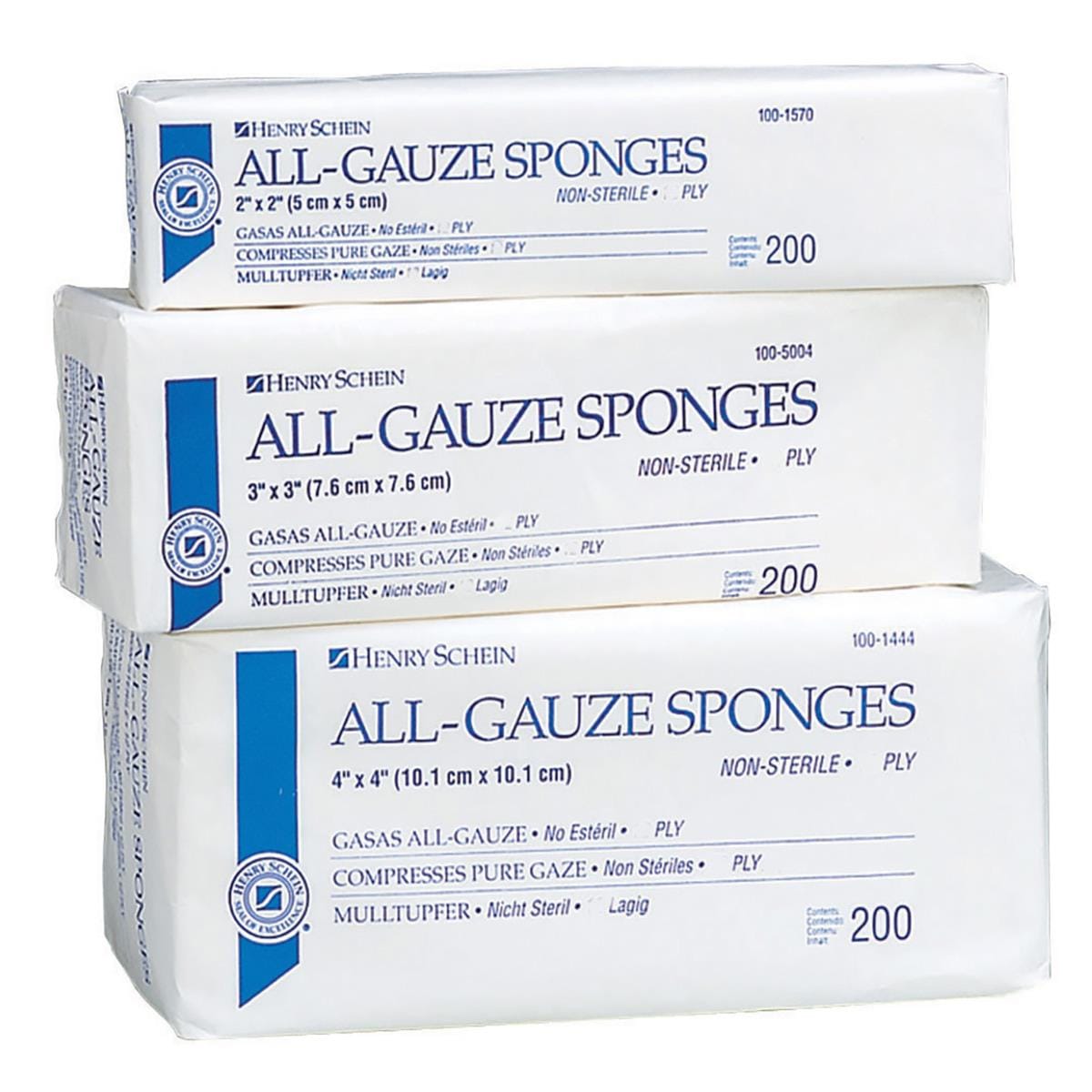 HS EuroGauze Swabs Non-Sterile 12-ply 7.5 x 7.5cm 100pk