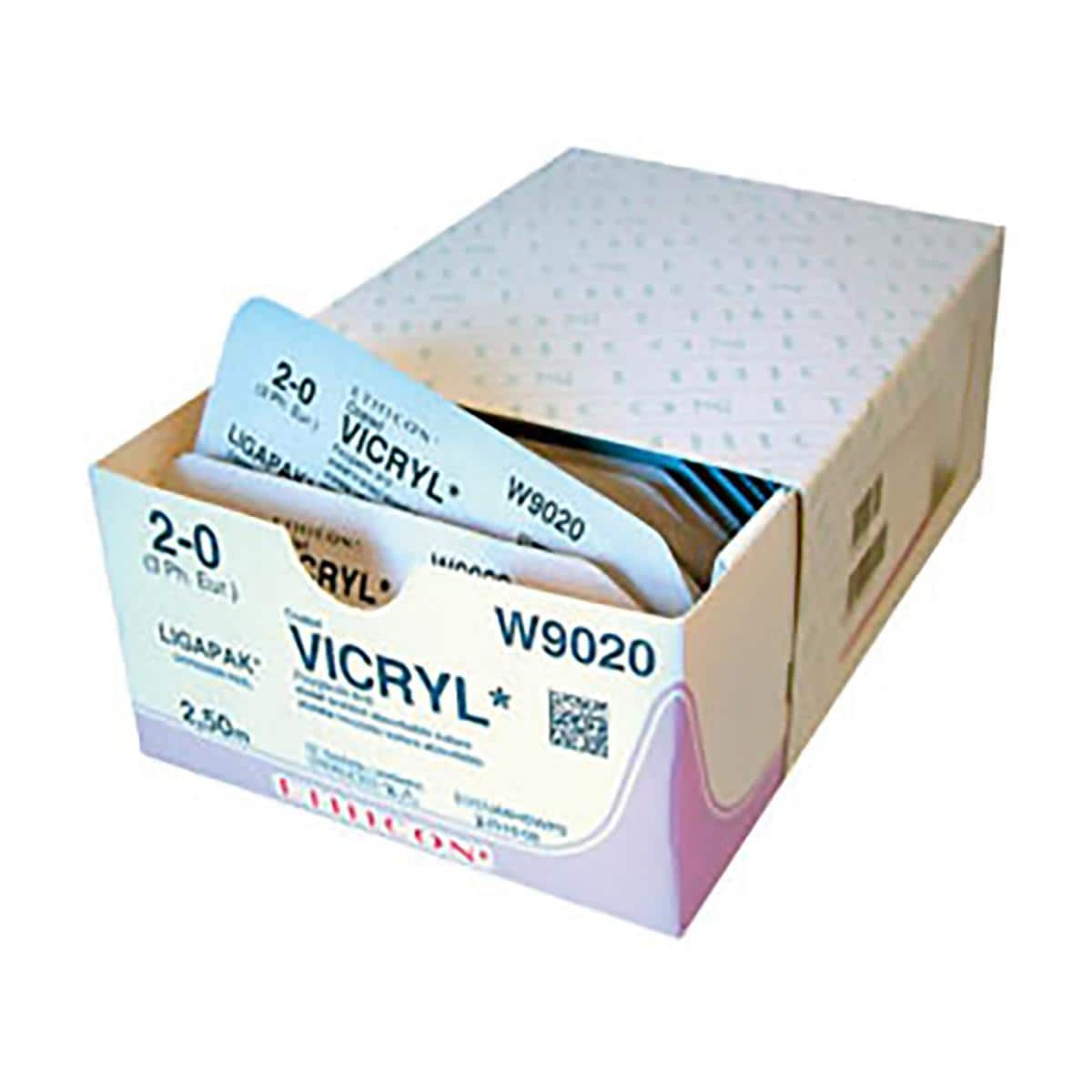 Ethicon Sutures Vicryl LIGAPAK Dispenser Reel 2/0 2.5m W9020 12pk