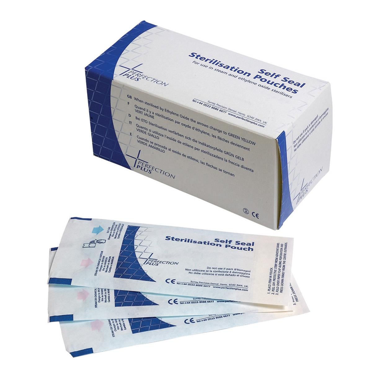 Protect+ Sterilisation Pouches 86x253mm 200pk