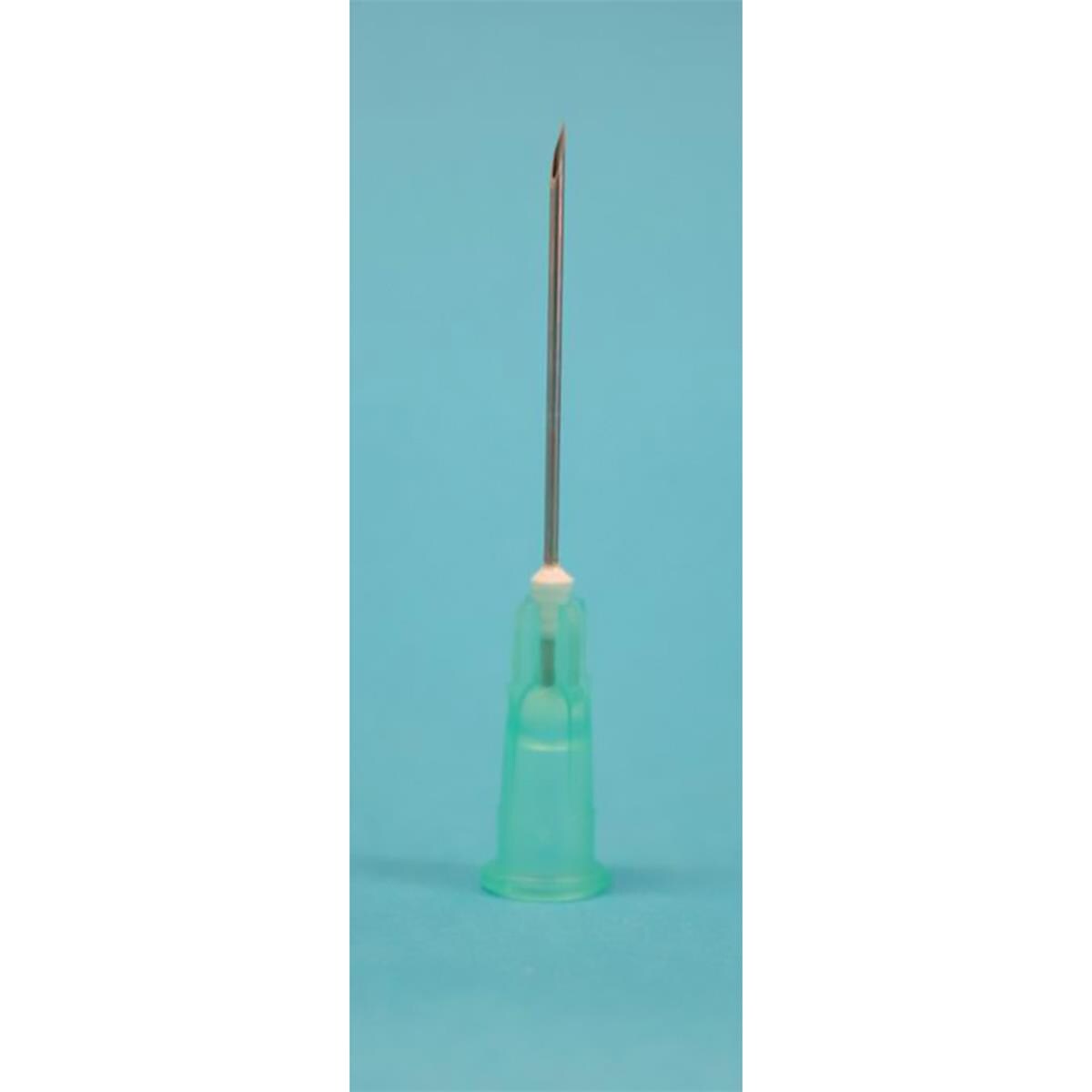 HS Hypodermic Needle Long Bevel Luer Lock 21G Green 0.8 x 25mm 100pk