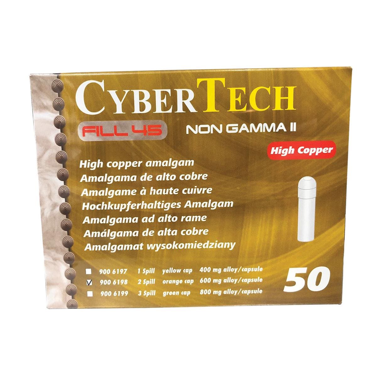 Cyber Fill 45 Amalgam Ng Ii H Copper 2 Spill 50pk Kent Express Dental Supplies