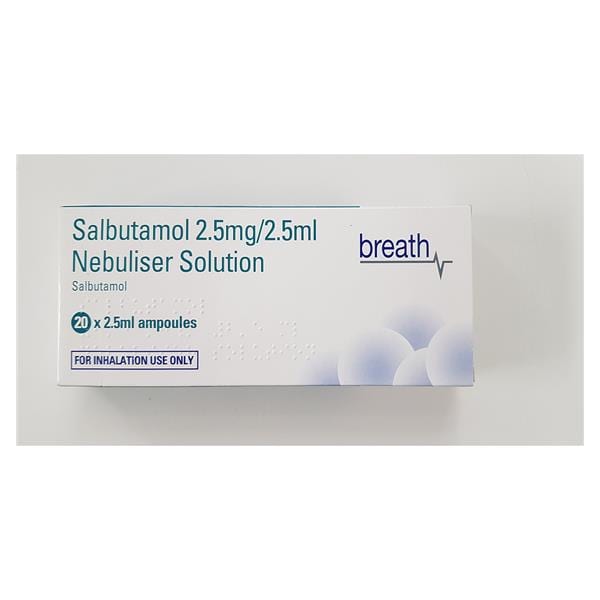 Salbutamol Nebules 2.5mg/2.5ml 20pk