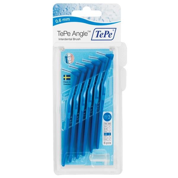 TePe Angle Interdental Brush Blue 0.60mm 10 x 6pk