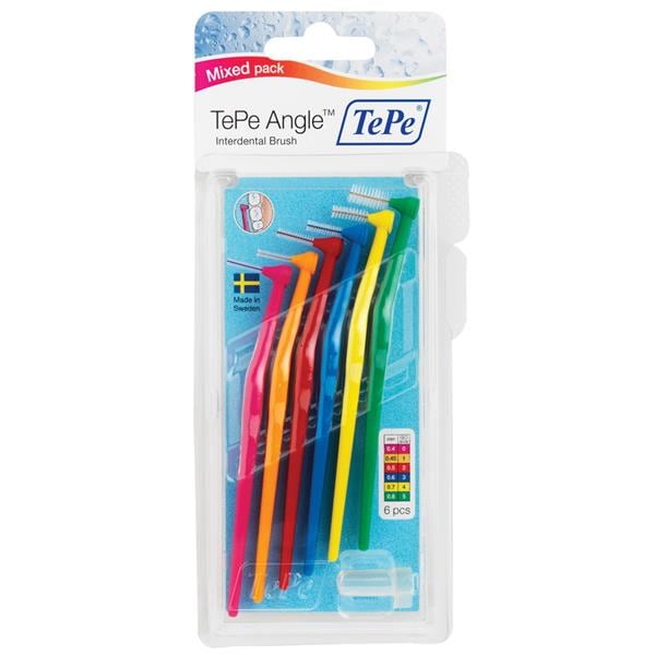 TePe Angle Interdental Brush Mixed 10 x 6pk