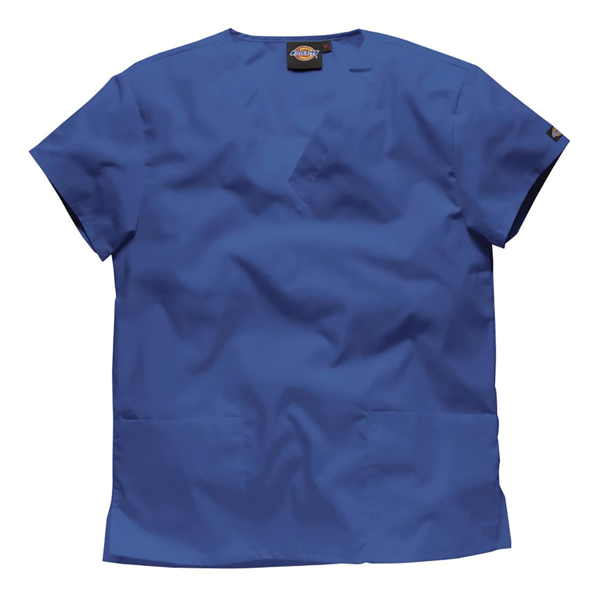 Dickies Unisex V-Neck Hip Pkt Tunic Royal Blue M