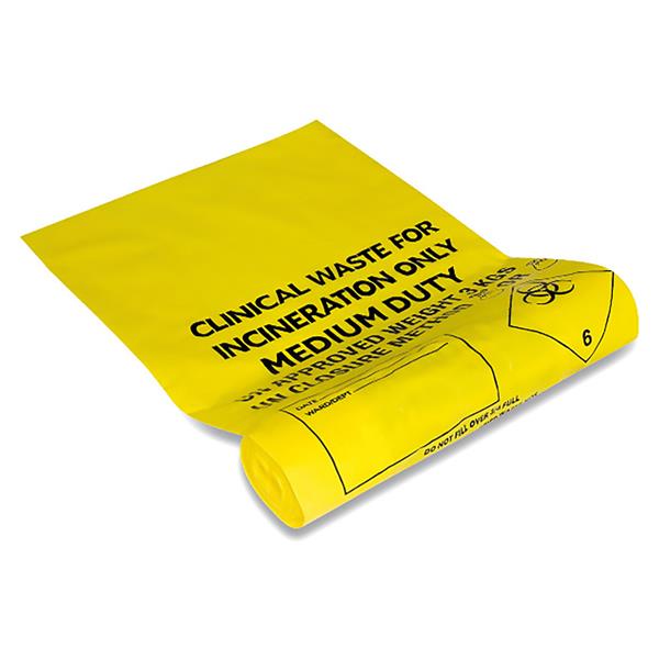 Clinical Waste Bags Selfseal 63 x 42cm 100pk
