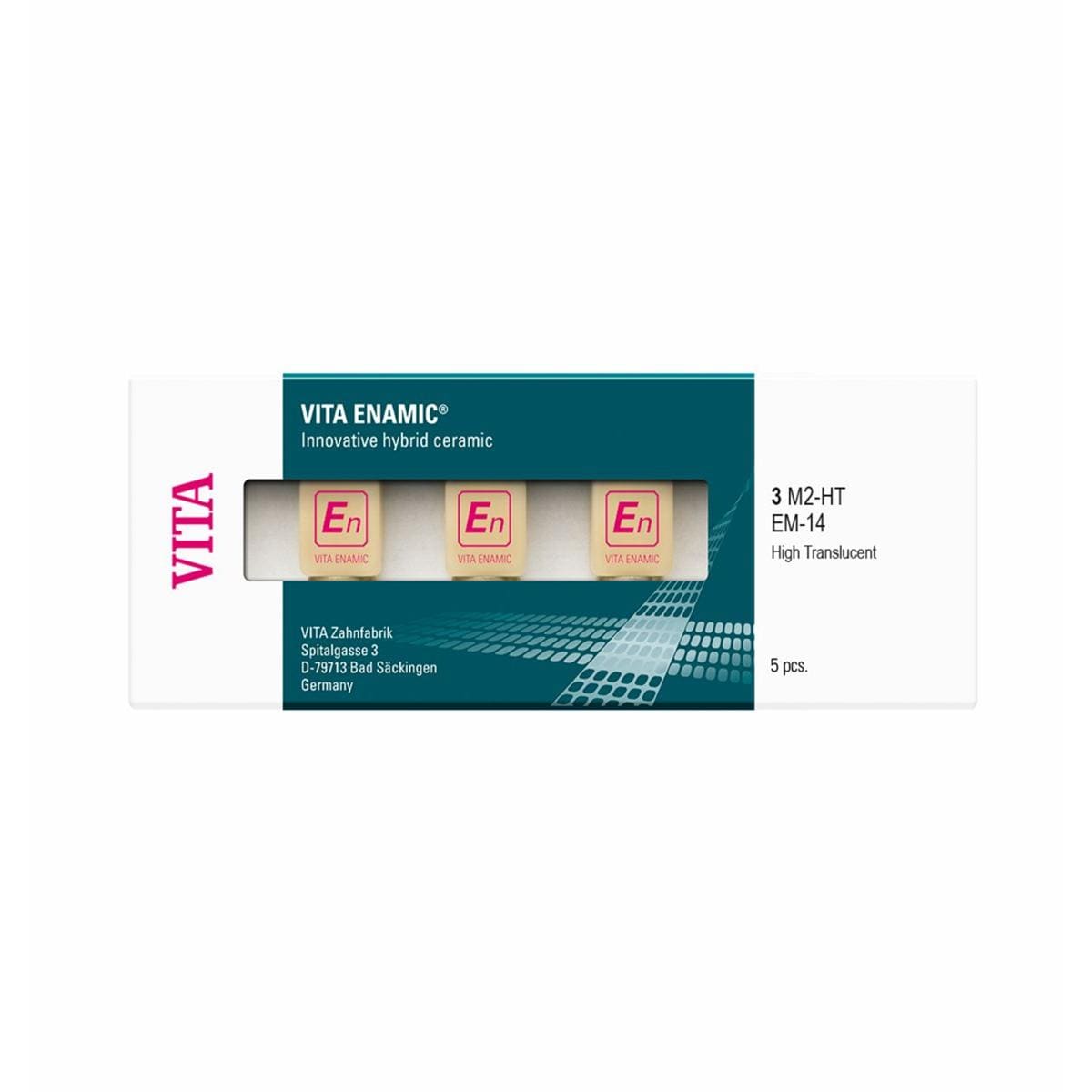 VITA ENAMIC Mono CEREC/inLab Block Shade 3M2 (HT) High Translucency Size EM-14 5pk