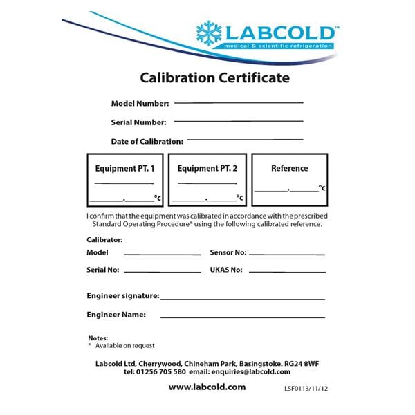 Pre Despatch One Point Calibration Certificate