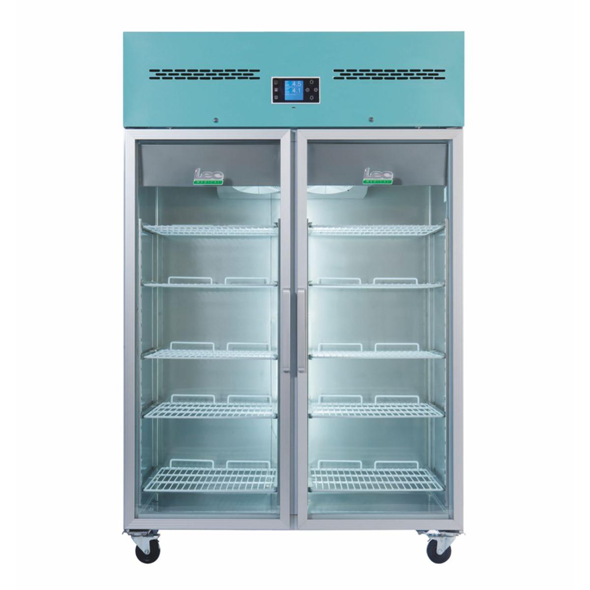 LEC 1200L Pharmacy Refrigerator Glass Door