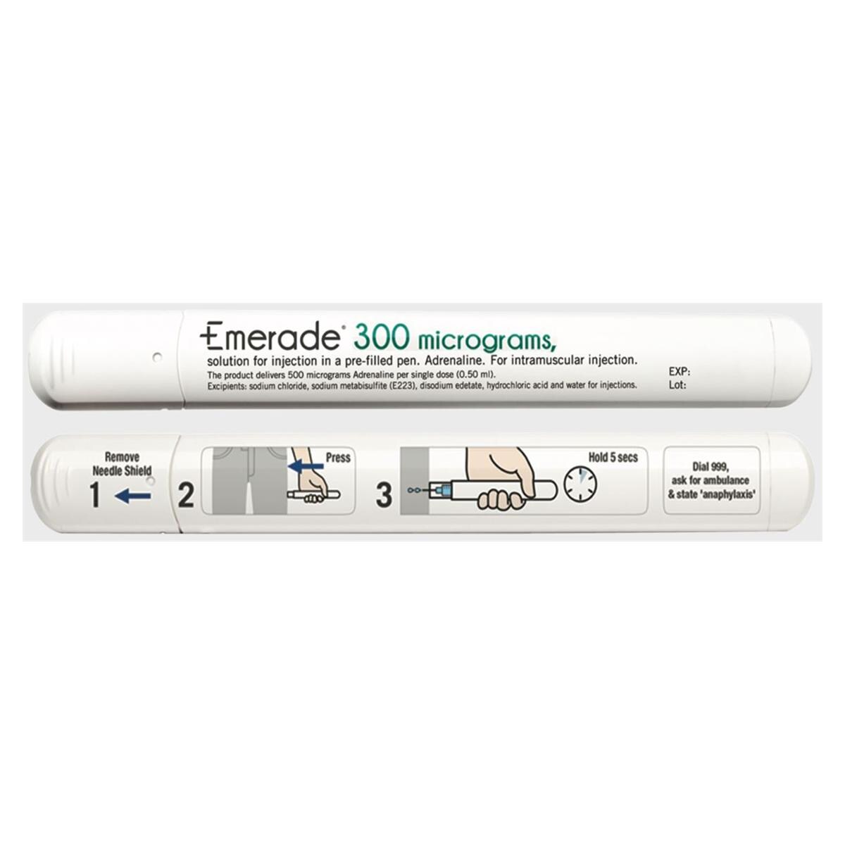 Emerade Auto-Injector 300mcg Adrenaline Tartrate