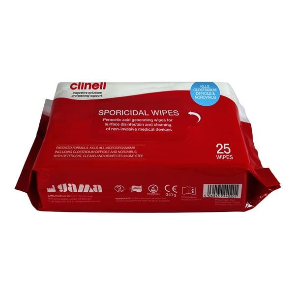 Clinell Sporicidal Wipes 25pk