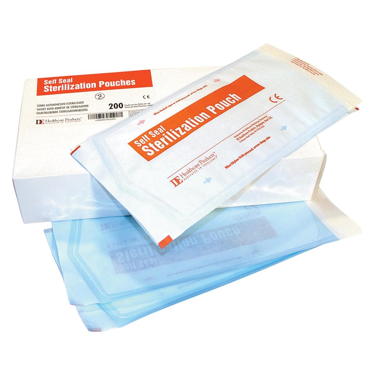 DEHP Sterilisation Selfseal Pouch 57x133mm 200pk