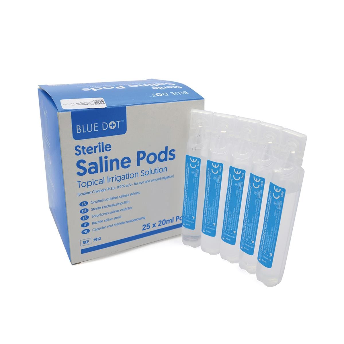 Blue Dot Sterile Saline Pods 20ml 25pk