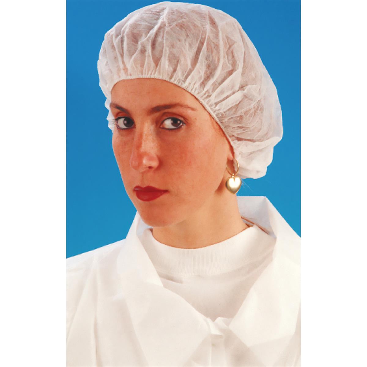 HS Bouffant Cap 61cm White 100pk