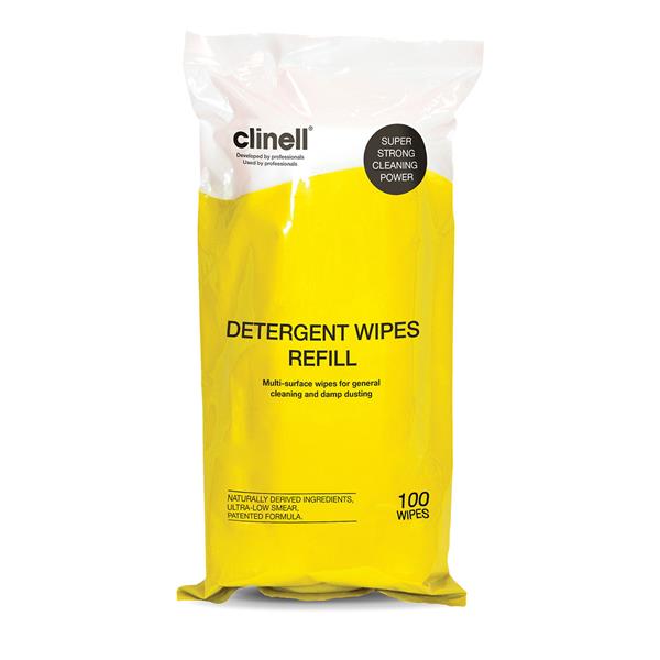 Clinell Detergent Wipes Tub Refill 110pk
