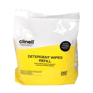 Clinell Detergent Wipes Bucket Refill 260pk