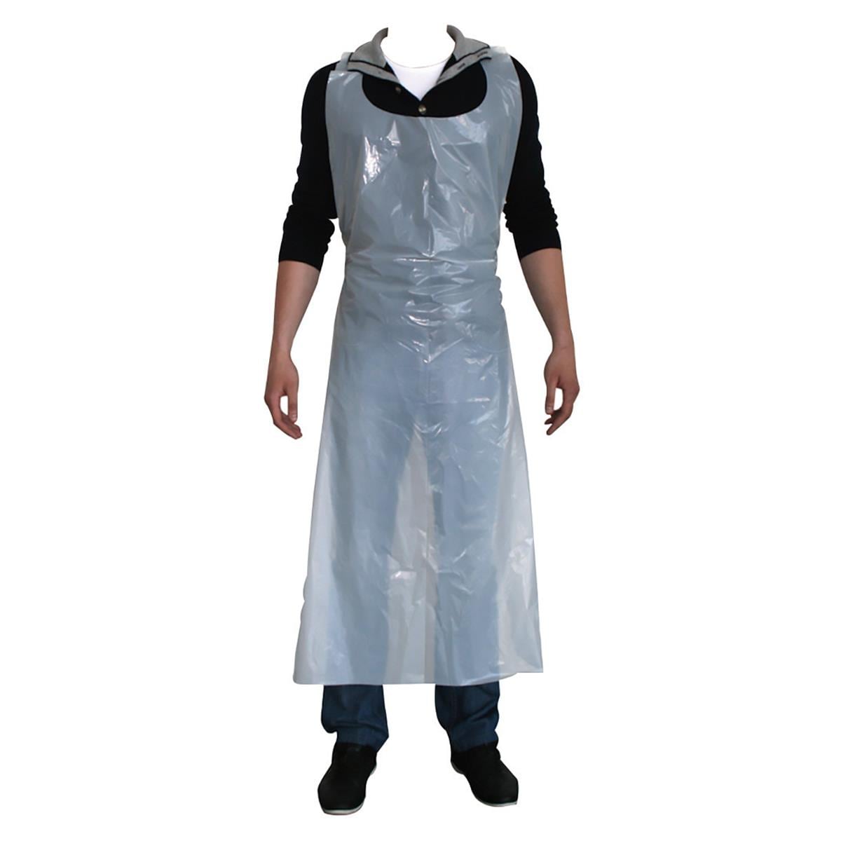 HS Aprons Disposable Polyethylene 75x140cm 0.014mm Thick 100pk