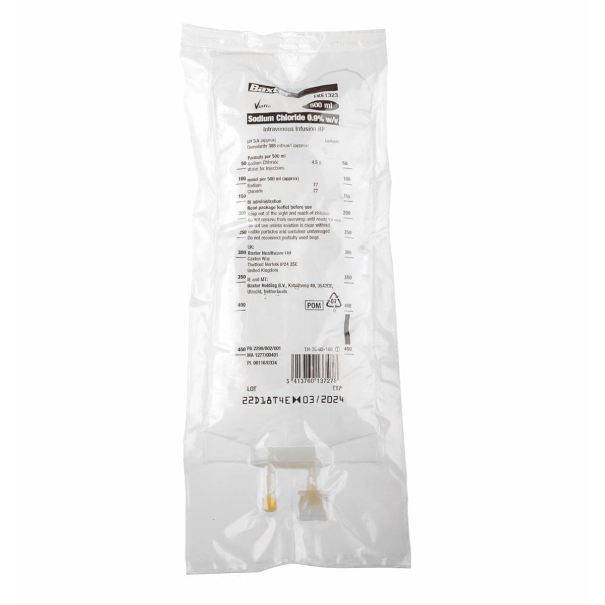 Sodium Chloride (Saline) Bag 500ml