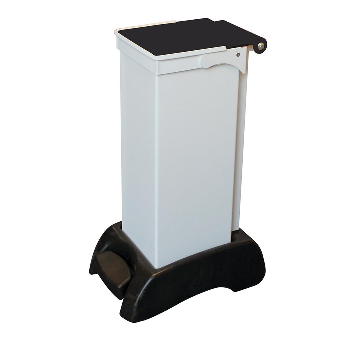 Metal Sack Holder 23L White with Black Lid