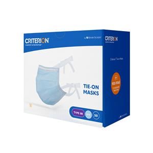 Criterion Tie-On Surgical Mask Type IIR Blue 50pk