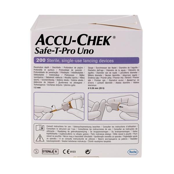 Accu-Chek Safe T-Pro Uno Lancets 200pk