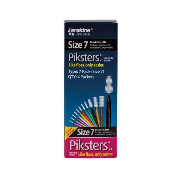 Piksters Interdental Brush Black Size 7 4 x 7pk