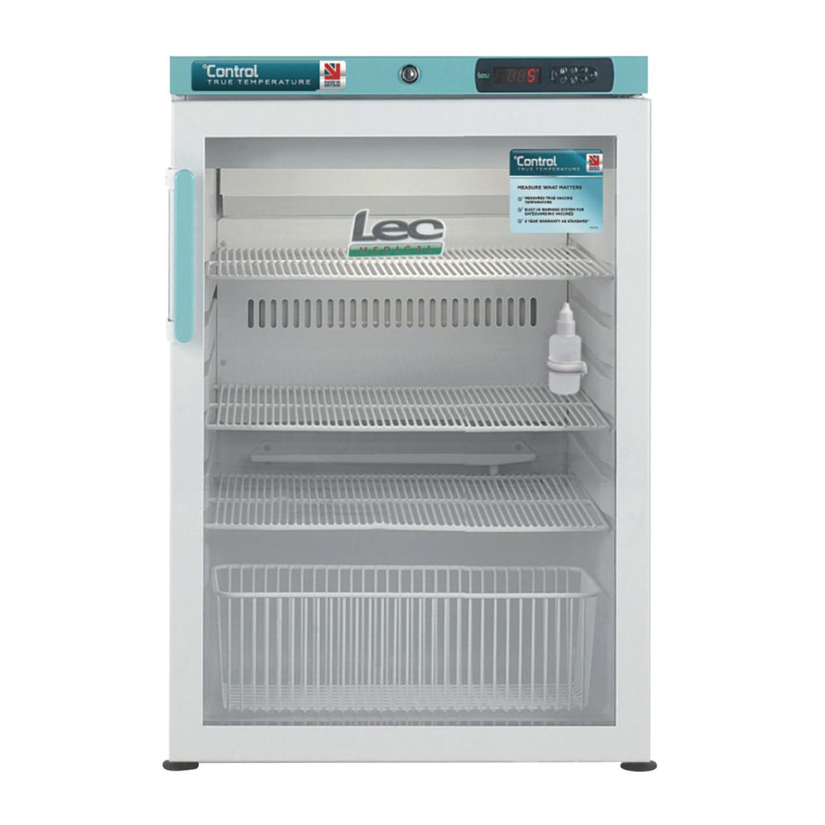 LEC 158L Pharmacy Plus Refrigerator Glass Door