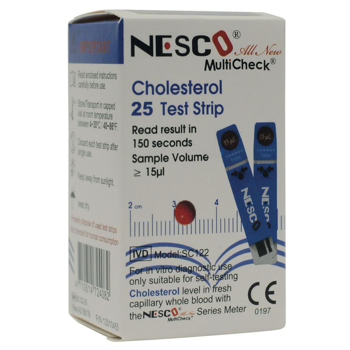 Nesco Pro Multicheck Cholesterol Strips 25pk