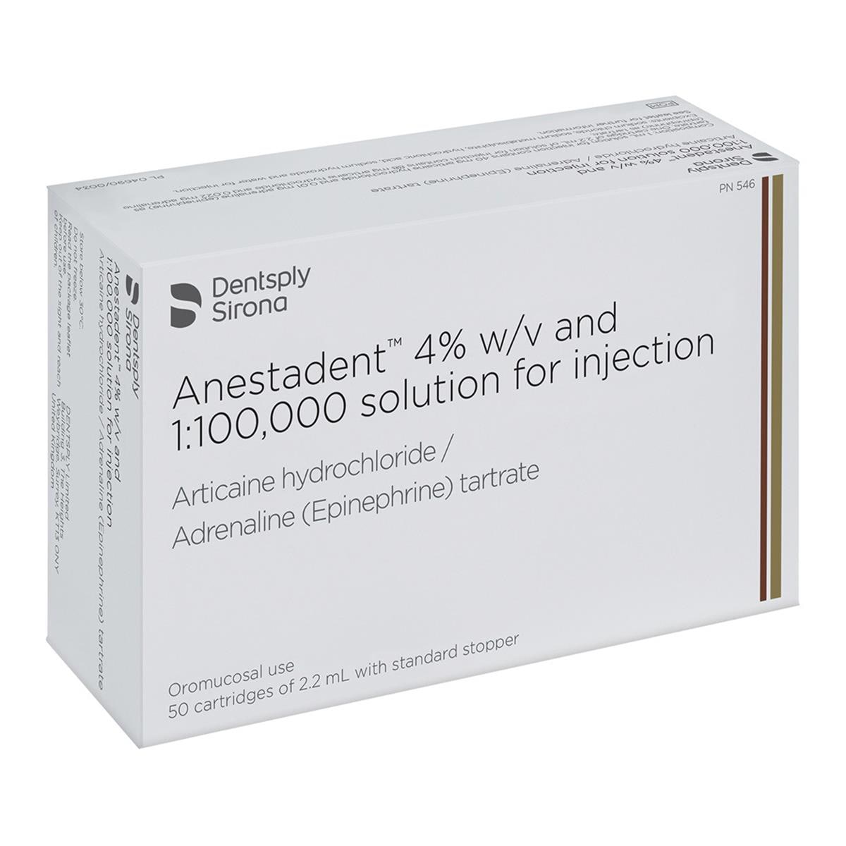 Anestadent Articaine Standard 1:100,000 2.2ml 50pk