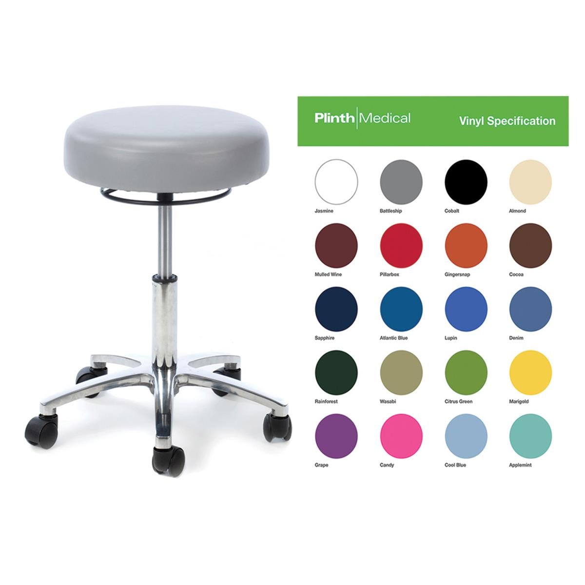 Deluxe Standard Medical Stool Cobalt