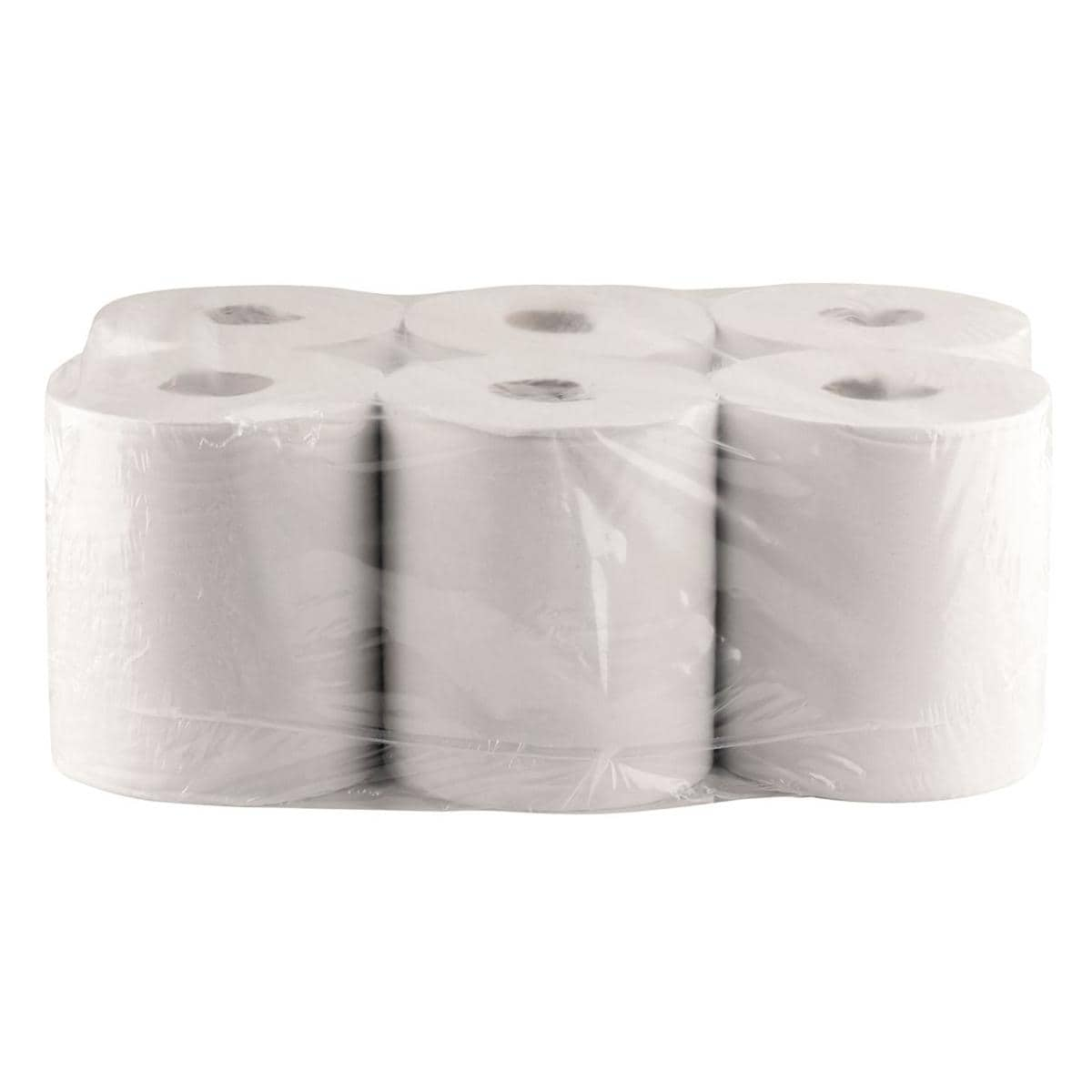 White Centrefeed Roll 2-Ply 6pk