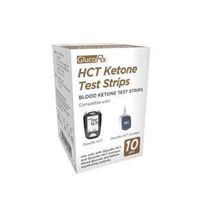 GlucoRX HCT Ketone Test Strips 10pk