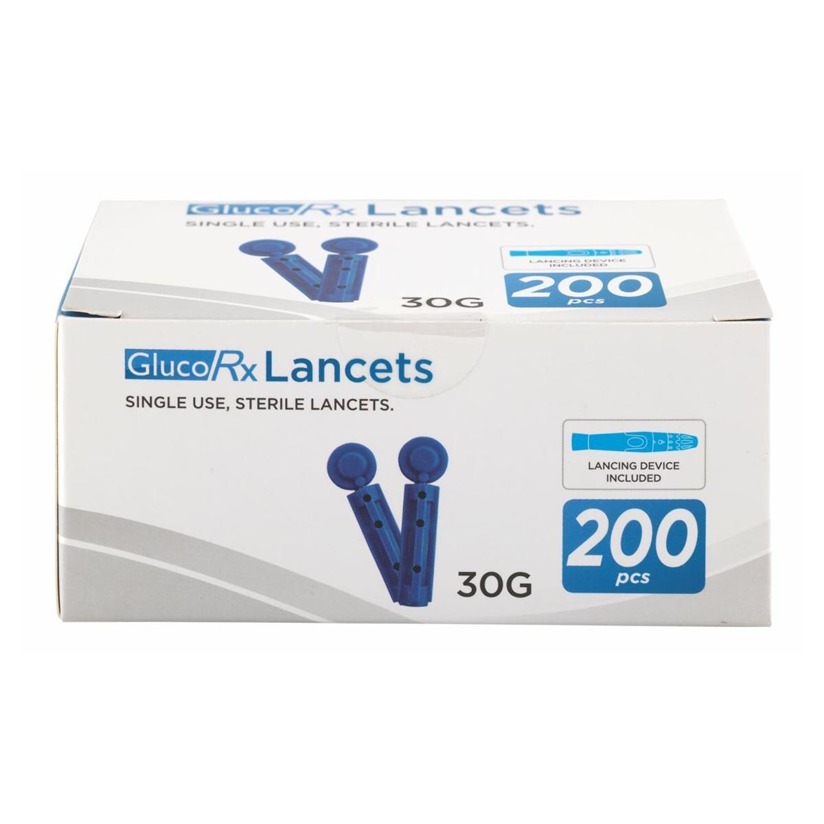 GlucoRX Lancets 0.31mm 30G Sterile 200pk