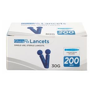 GlucoRX Lancets 0.31mm 30G Sterile 200pk